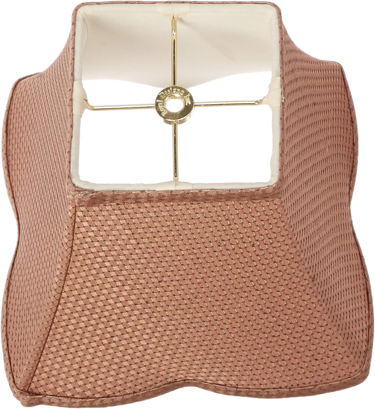 Royal Designs Square Empire Patterned Designer Lamp Shade, Brown 5 x 10 x 9