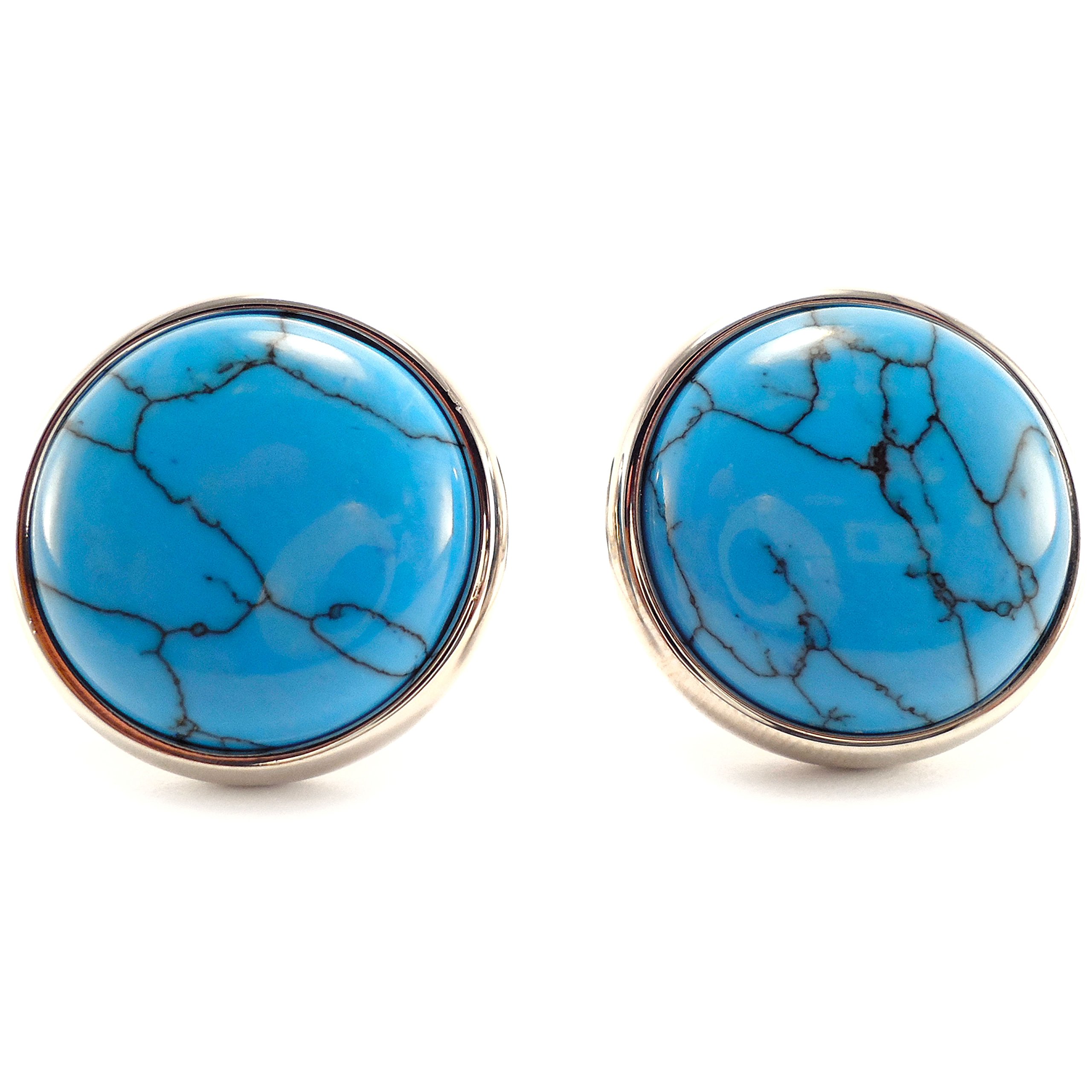 Peluche Turquoise Stone Studded Cufflinks for Men (B01BOM3KE0) Amazon Price History, Amazon Price Tracker