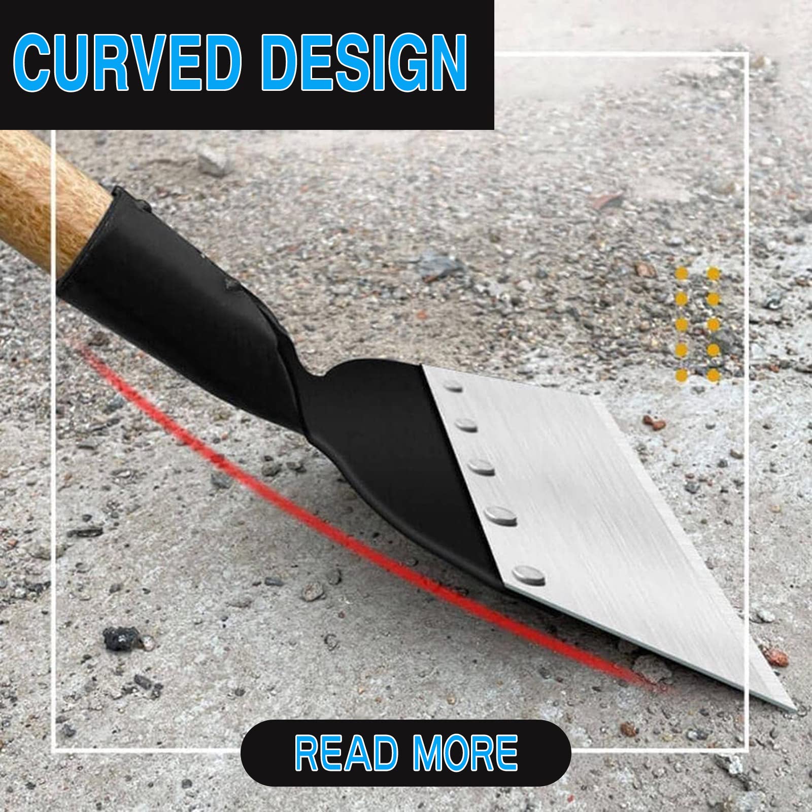 Pelle De Jardin Multifonction BAIFULAI 140 Cm - Acier Au Manganèse - Pour Désherber, Déneiger, Gratter Mousse Et Terre