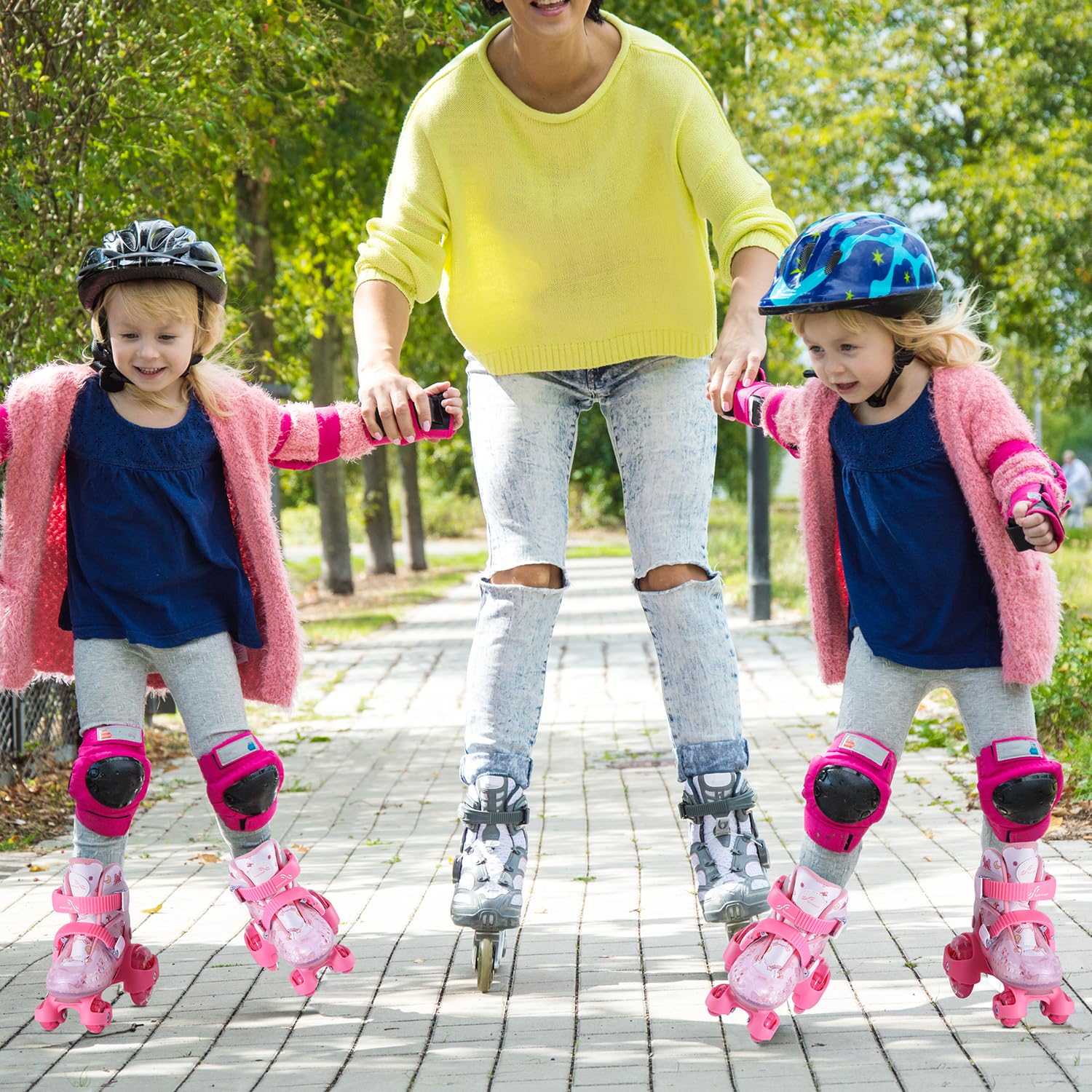 Sportneer Rolschaatsen voor Kinderen, Verstelbaar voor Meisjes, 30-33, 26-29, 4 Maten, Verstelbaar, Binnen, Buiten, Meisjes, Beginners
