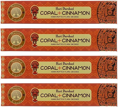 Miniatura 5 de Hari Darshan - Palitos de incienso hechos a mano de alta calidad 12 cajas x 15 palitos en total de 180 palitos canela de cobre