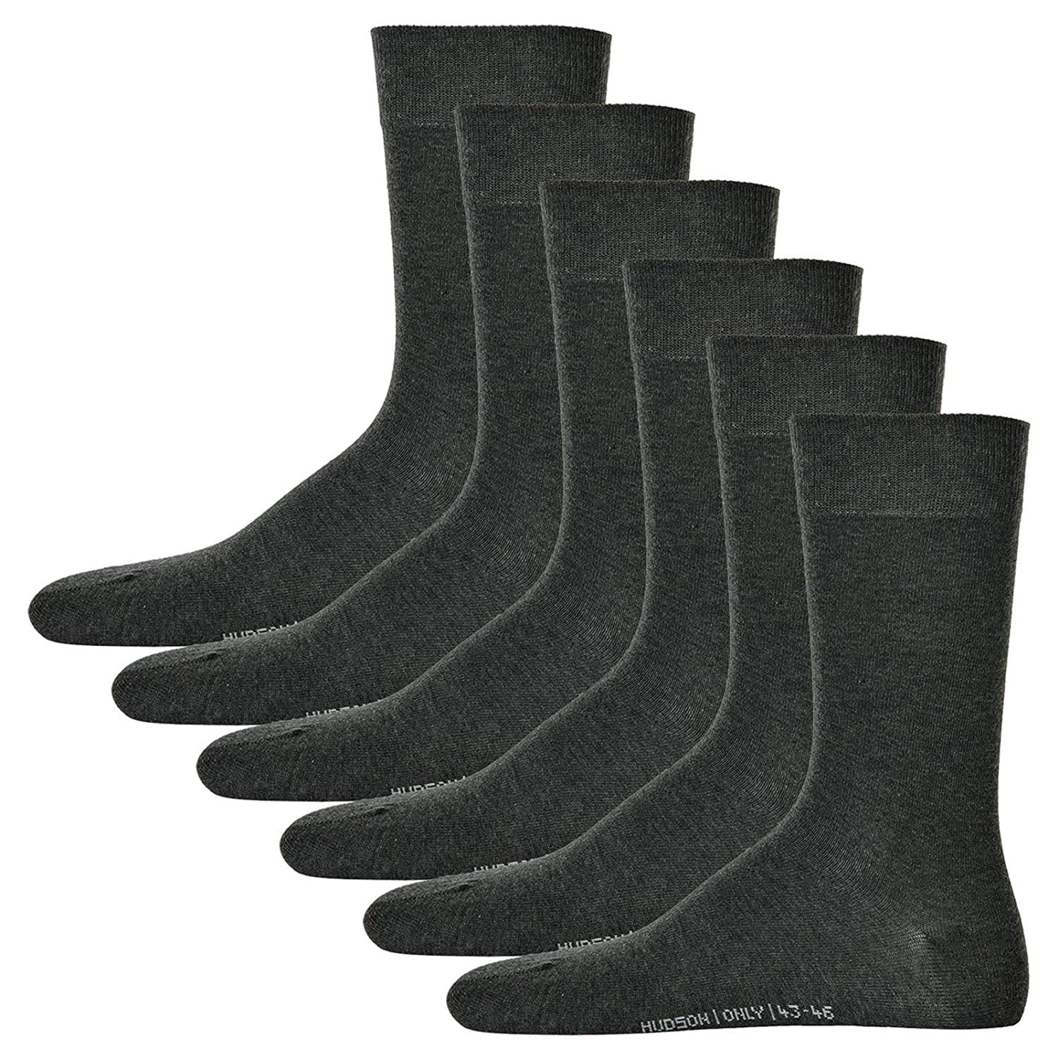 Hudson 6 paires de chaussettes pour hommes - Only, chaussettes courtes, ceinture confort, unicolore (3x 2-pack)