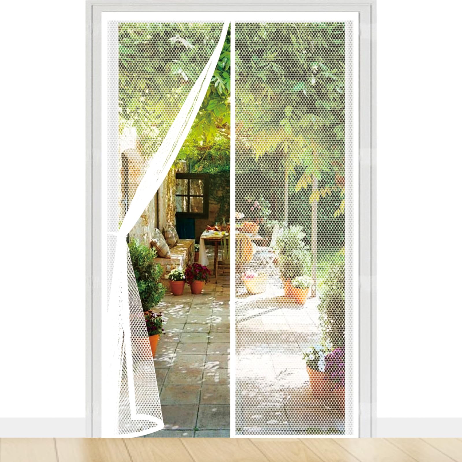 Moustiquaire porte 78x232 montage facile avec bande auto-agrippante