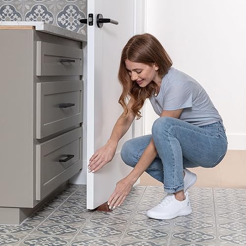 Miniatura 4 de Ordinat Home Tope de goma para puerta, color marrón, paquete de 3