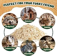 Vista 6 de Sukh Ropa de cama de hámster Aspen de 14 onzas – Aspen Shavings suministros para mascotas, ropa de cama y arena para conejillo de indias, conejo