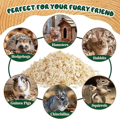 Miniatura 6 de Sukh Ropa de cama de hámster Aspen de 14 onzas  Aspen Shavings suministros para mascotas, ropa de cama y arena para conejillo de indias, conejo,