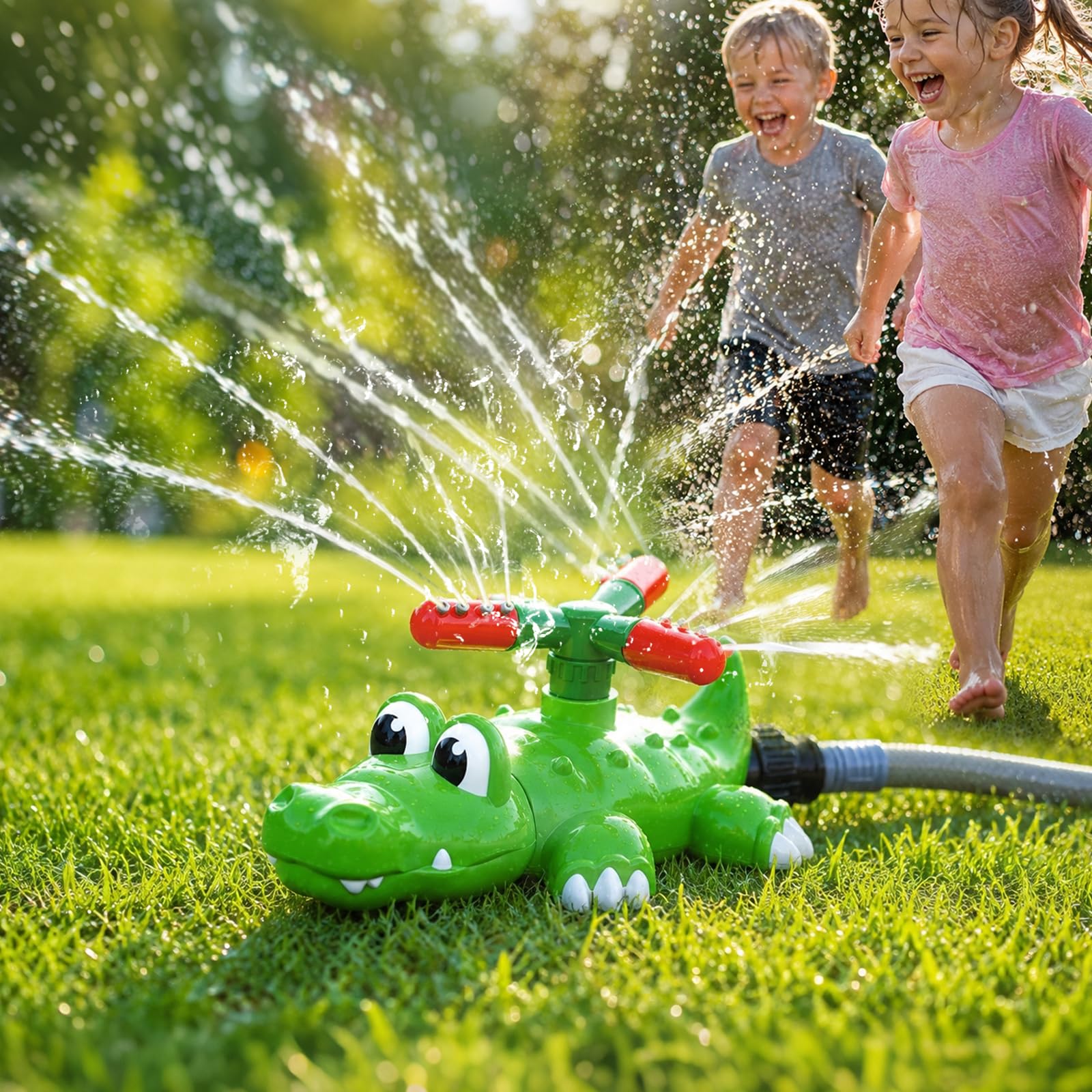 Xerteam Wasserspielzeug Kinder, Sprinkler Wasser-Spielzeug für Kinder, Garten Wasser Twister Sommer Splash Spielzeug für Junge und Mädchen 3-12 Jahre