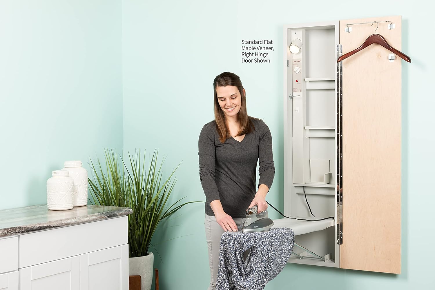 Get Cheap Price Iron-A-Way Built-In Ironing Center with 46 Inch Ironing Board, Electrical System, Hot Iron Storage and Flat White Door-E46FWU Exclusive Discount 60% Price Iron-A-Way Built-In Ironing Center with 46 Inch Ironing Board, Electrical System, Hot Iron Storage and Flat White Door-E46FWU