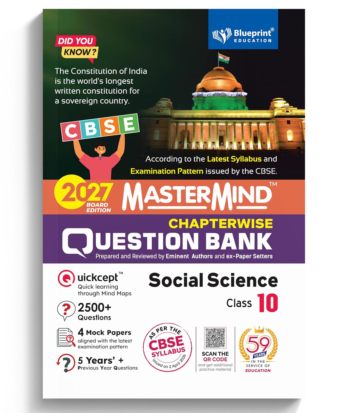 Mastermind CBSE Question Bank Class 10 Social Science Exam 2027 With 4 Sample