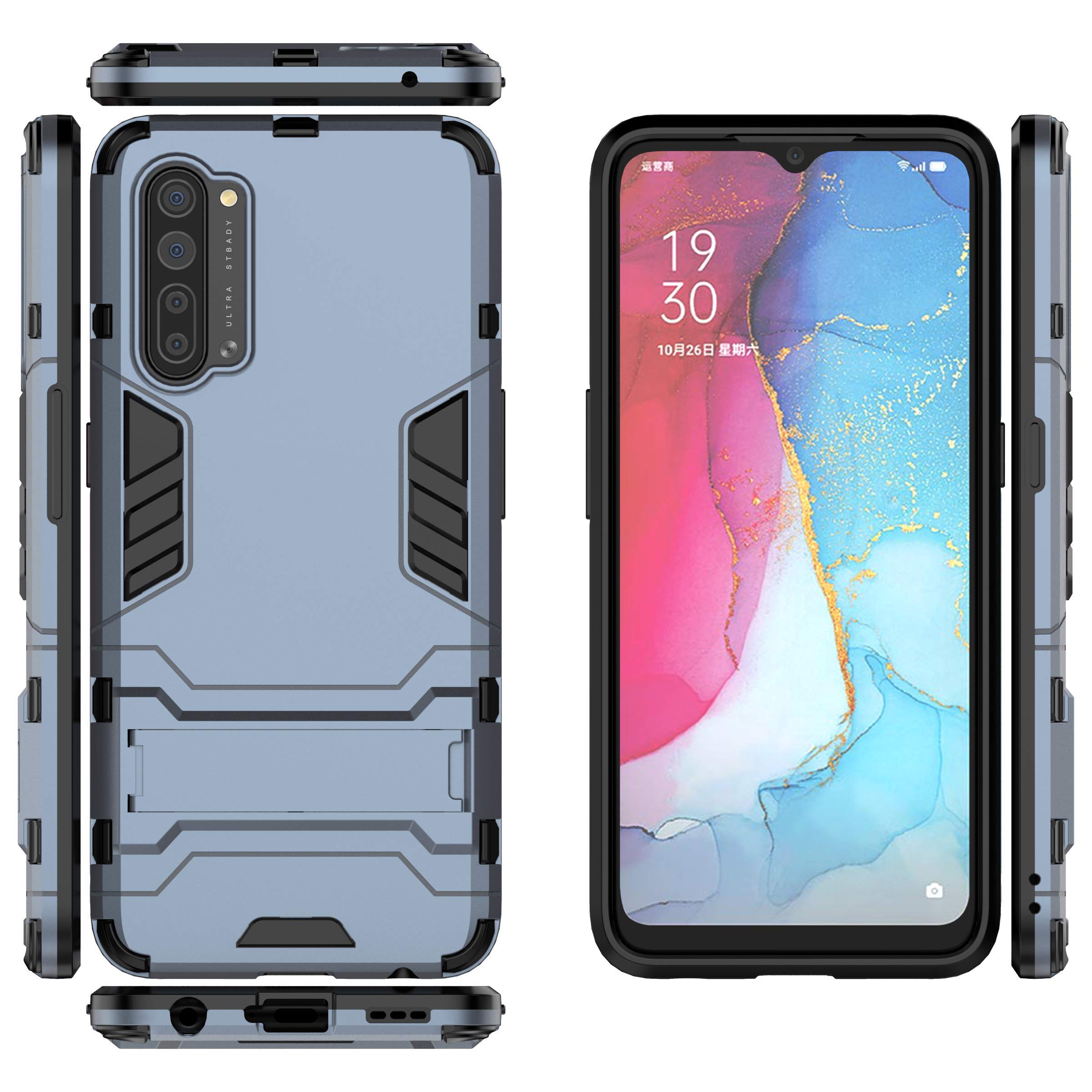 Protezione Oppo Reno11: Cover Rosa Doppio Strato con Supporto Protezione Oppo Reno11: Cover Rosa Doppio Strato con Supporto