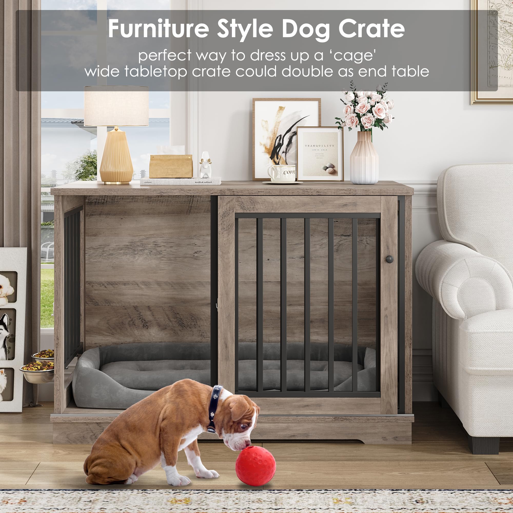 Dog Crate Furniture 47 Large Dog Kennel For Dogs Indoor