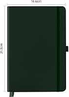 Vista 9 de Mlife A5 Lined Journal Notebook,Notebooks 200 Pages with Premium 100gsm Inkproof Paper Thick,PU Hard Cover journals,Inside Pocket,Elastic Blue