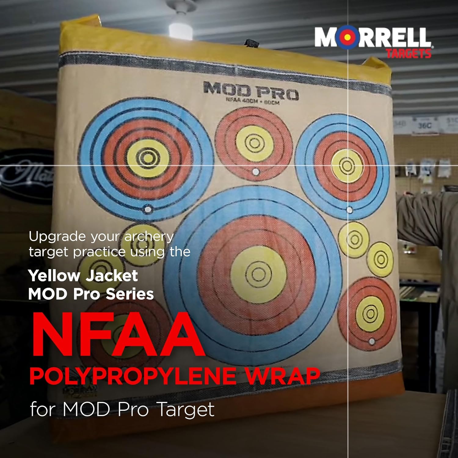 Morrell Jacket MOD Pro Series-NFAA Polypropylene Wrap for MOD Pro Target with Precision Bullseyes Ranging from 40-60 cm, 4 Pack, Tan