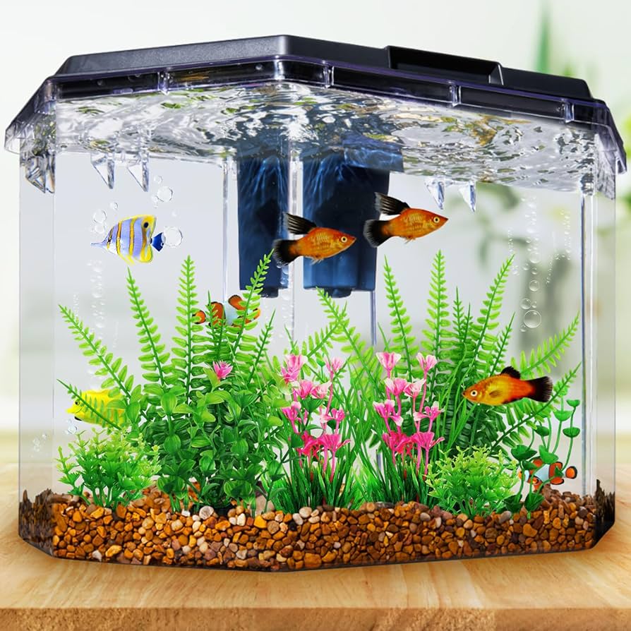 Branded 20pcs Fish Tank Decorations Plants Aquarium Decorations Plants Plastic Fish Cave
