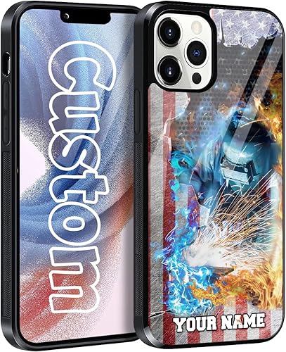 Miniatura 69 de Funda personalizada con nombre personalizado para iPhone 17/16/15/14/13/12/11 Air Pro Max, Galaxy S25/S24/S23/S22/S21/S20 Bombero,Veterano