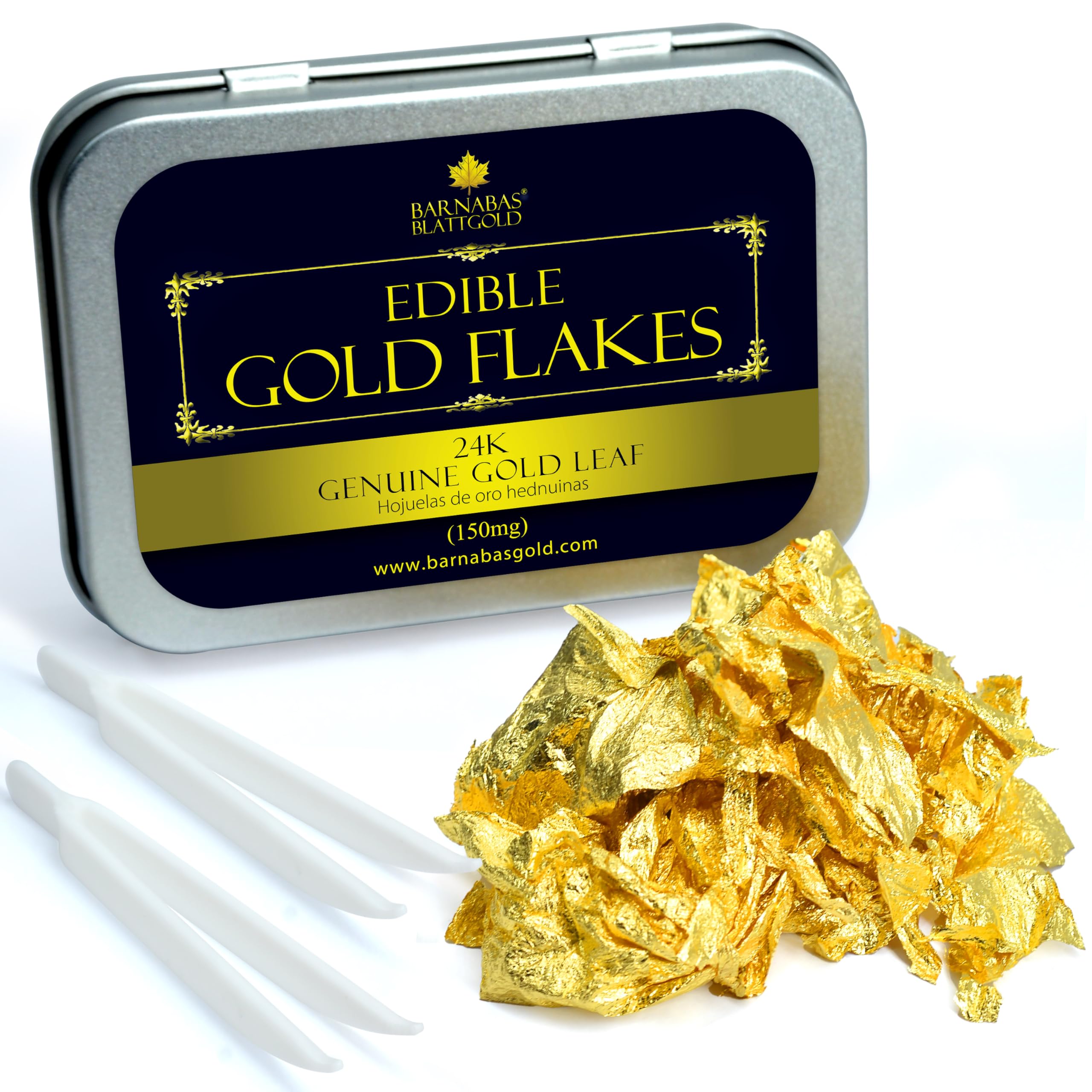 Comestible 23.75 K auténtica dorado hojas (Flake) (150MG/tarro)