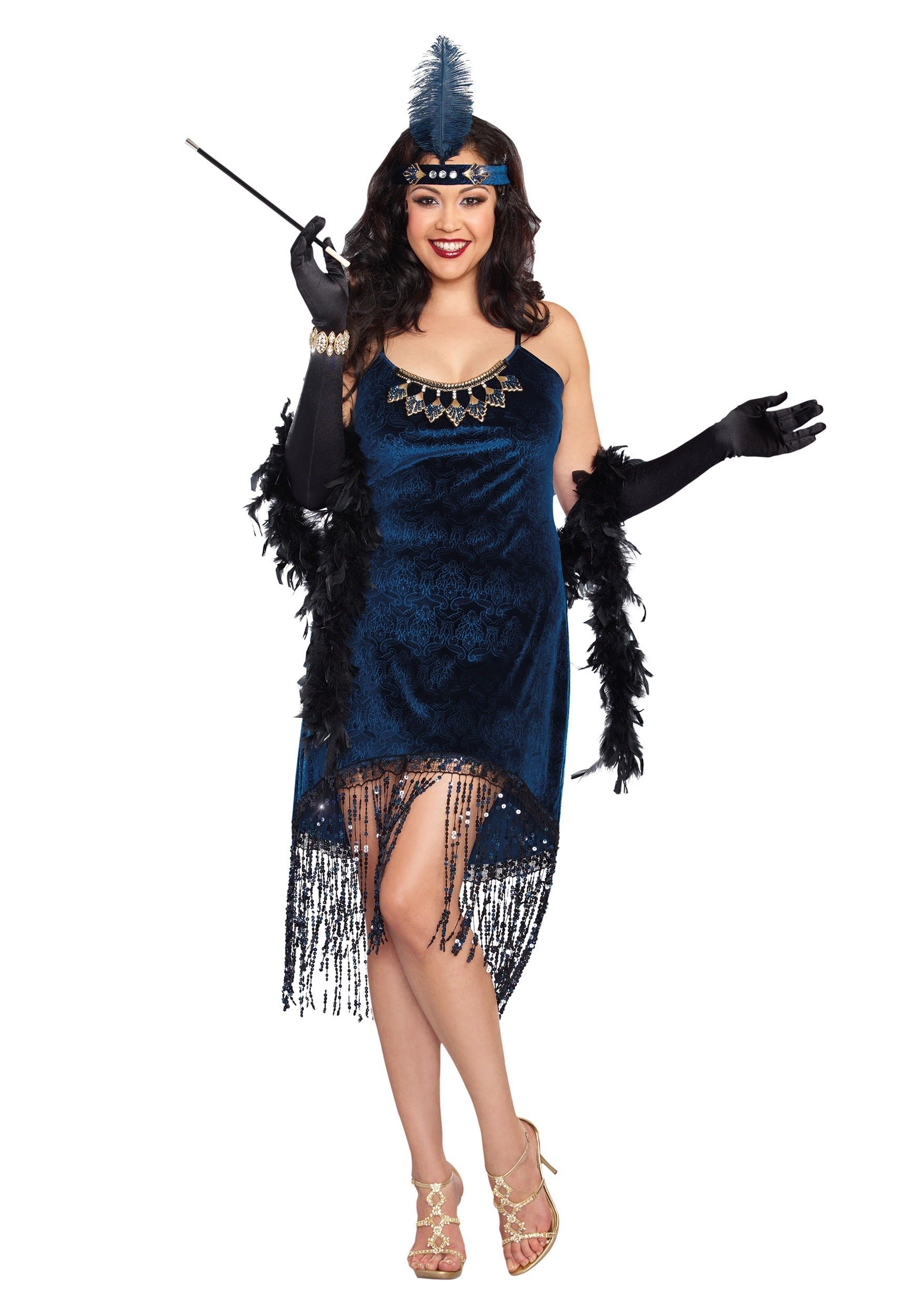 Amazon.com: Dreamgirl Womens Plus Size Dress Flapper Costume, 20s Great  Gatsby, Adult Downtown Doll Halloween Costume, Blue: Clothing, Shoes \u0026  Jewelry