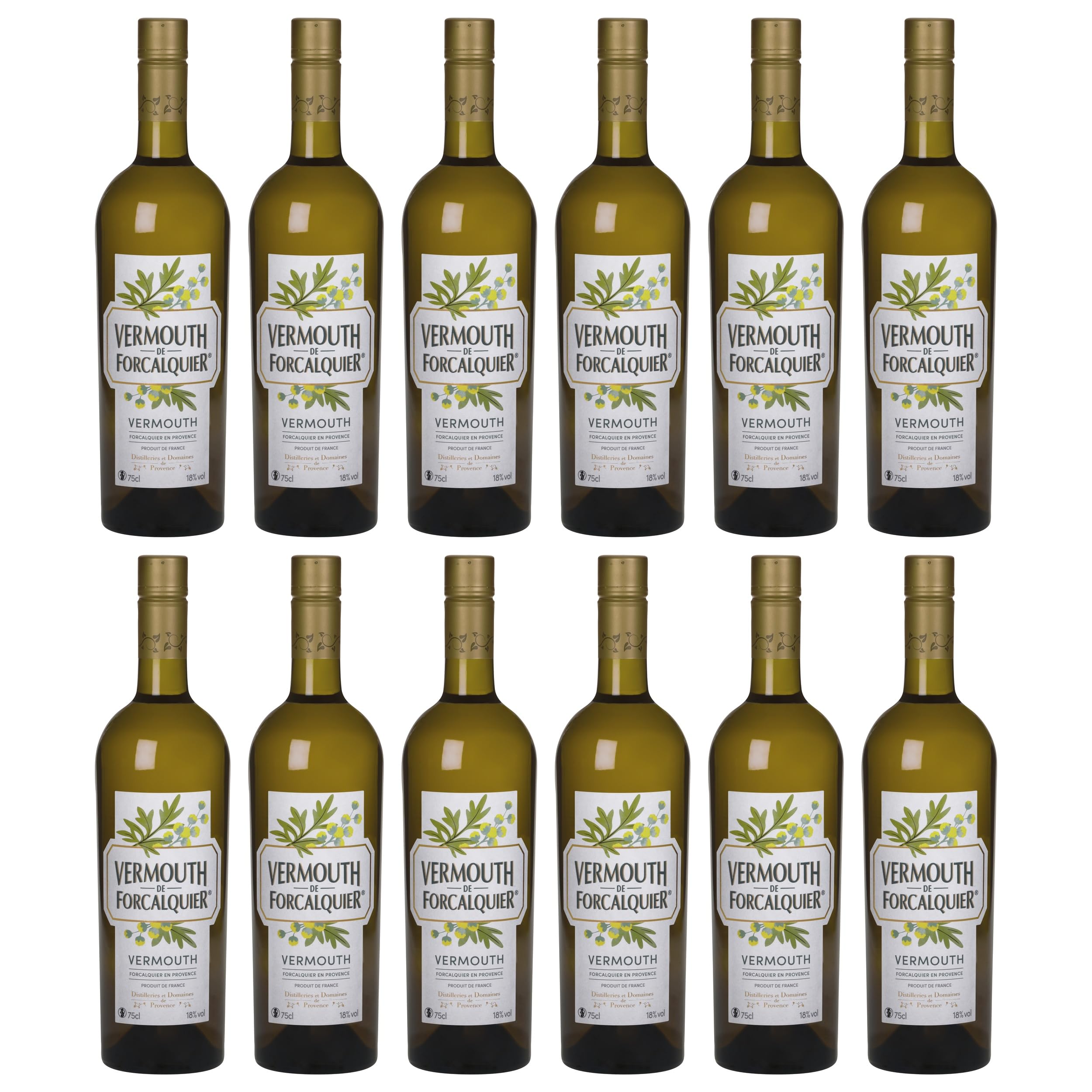 Distilleries et Domaines de Provence Vermouth de Forcalquier Wermut Weiss Frankreich inkl. FeinWert E-Book (12 x 0.75 l)