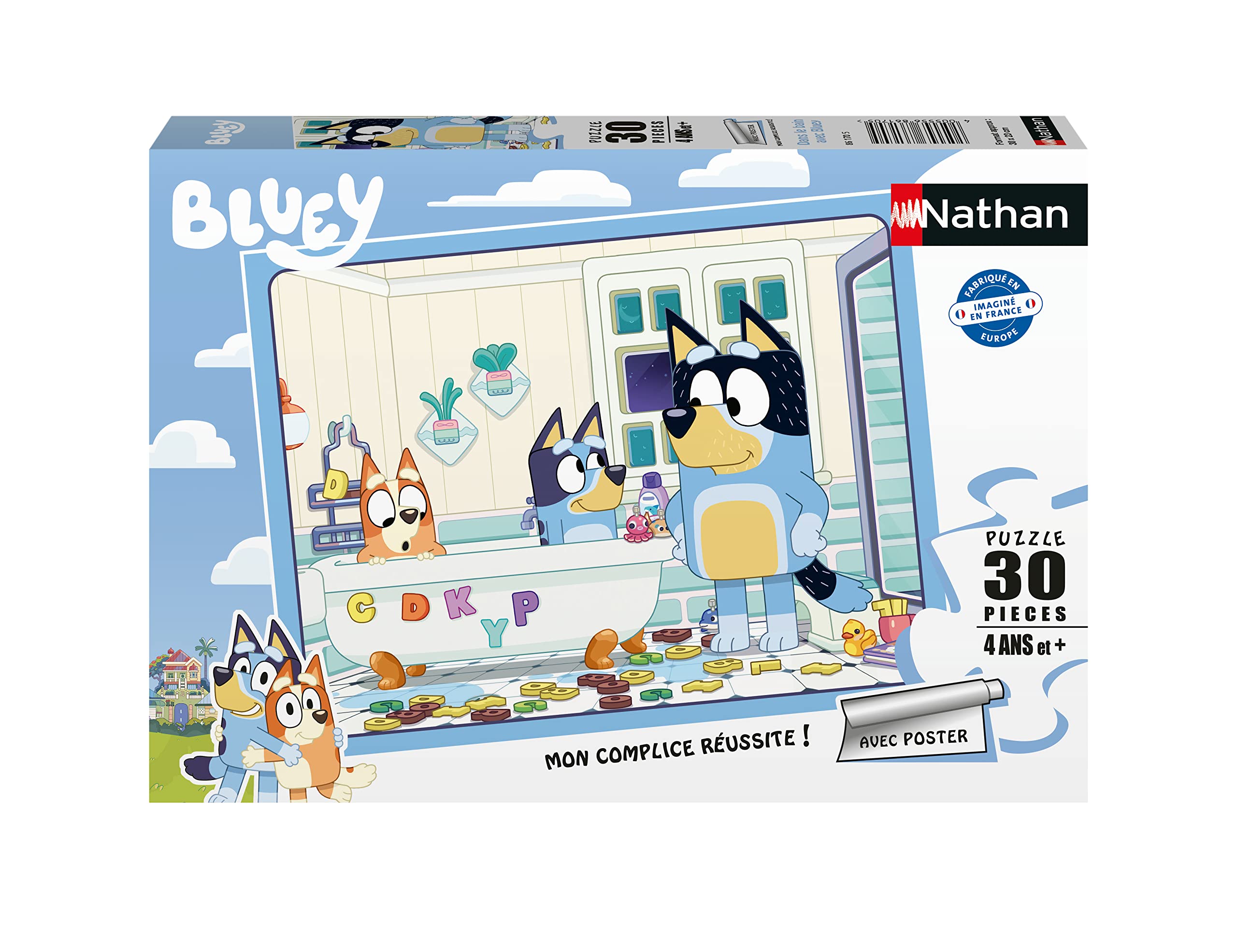 Puzzles Nathan - 4005556861705 30-Piece Jigsaw Puzzle in the Bath with Bluey Child