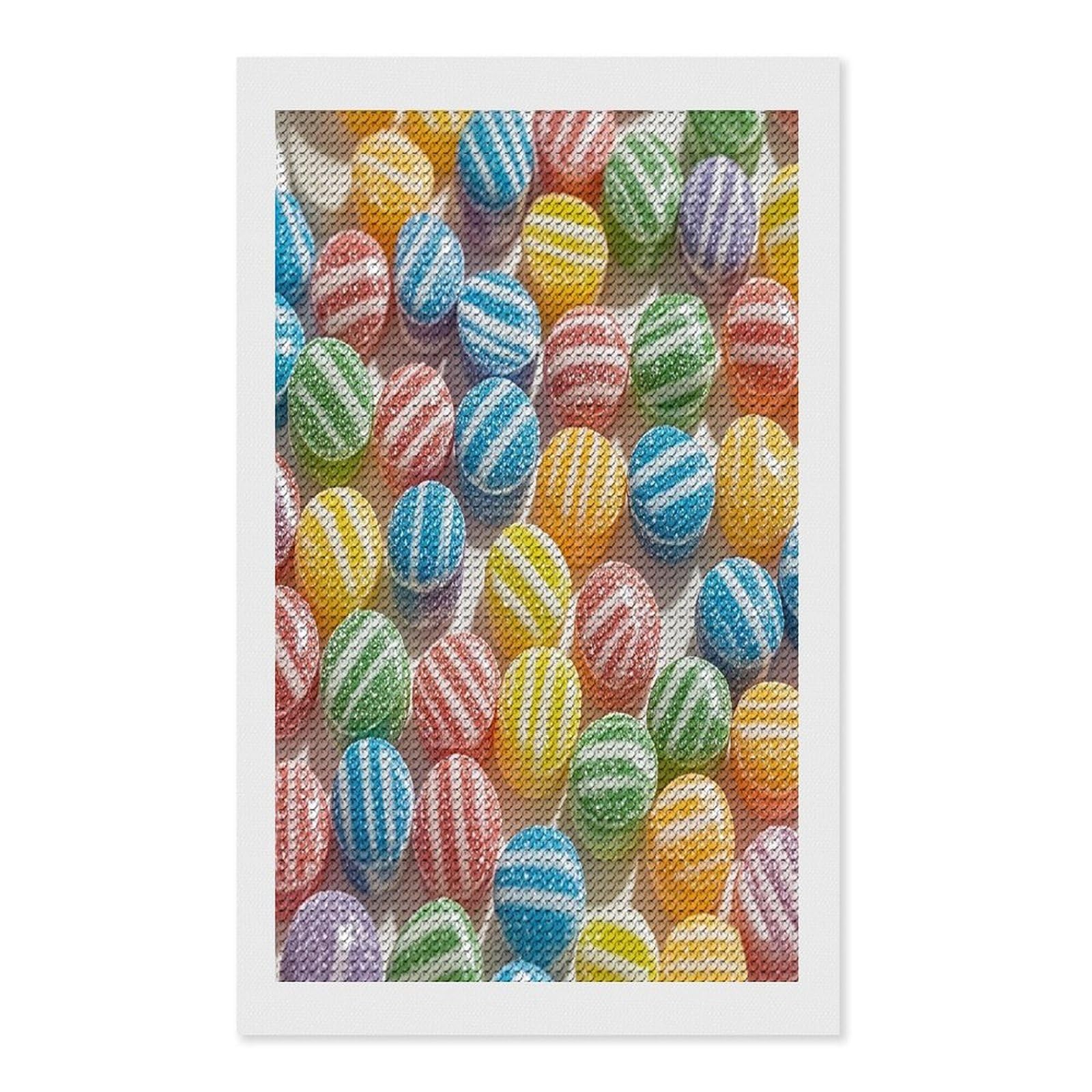 FekiLoot Rainbow Candy Diamond Painting Kits for Beginners DIY Diamond Art Kits for Adults Full Drill Round Diamond Dot Gem Art Painting Fun DIY Crafts for Home Kitchen Wall Decor Gift 12"x20"