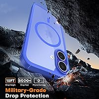 Vista 42 de TAURI Funda magnética 2 en 1 transparente para iPhone 14 Pro, compatible con Magsafe [no amarillenta] con protector de pantalla, protección de grado