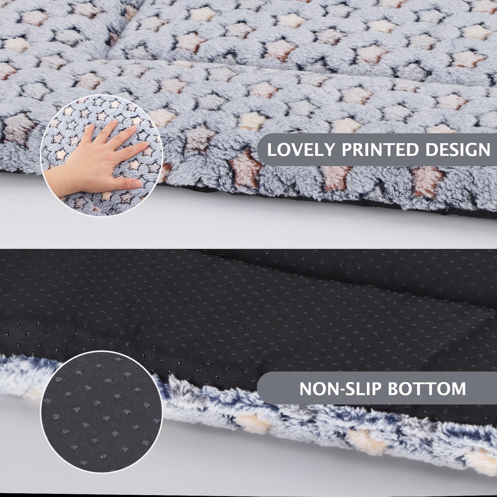 BVAGSS Memory Foam Dog Bed, Washable Crate Pad, Anti-Slip Dog Mat - Image 2