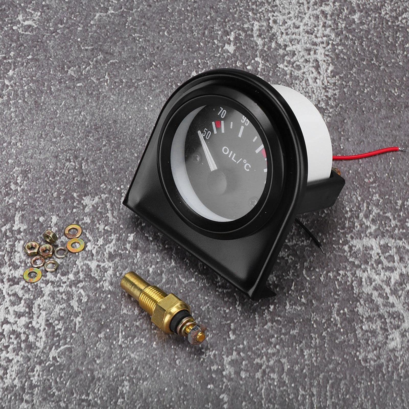 Compteur Température Huile Voiture | Jauge 50-150°C Précise | Installation Facile | Modèle Noir Élégant 12V