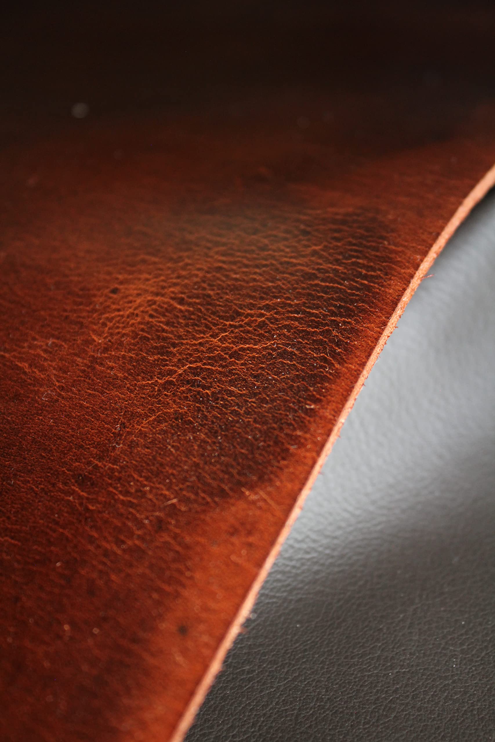 Cuir véritable puissant comme découpe | Pièces de cuir – Choix | Cuir épais antique, colonial – Cuir de buffle vintage marron/cognac/châtaignier