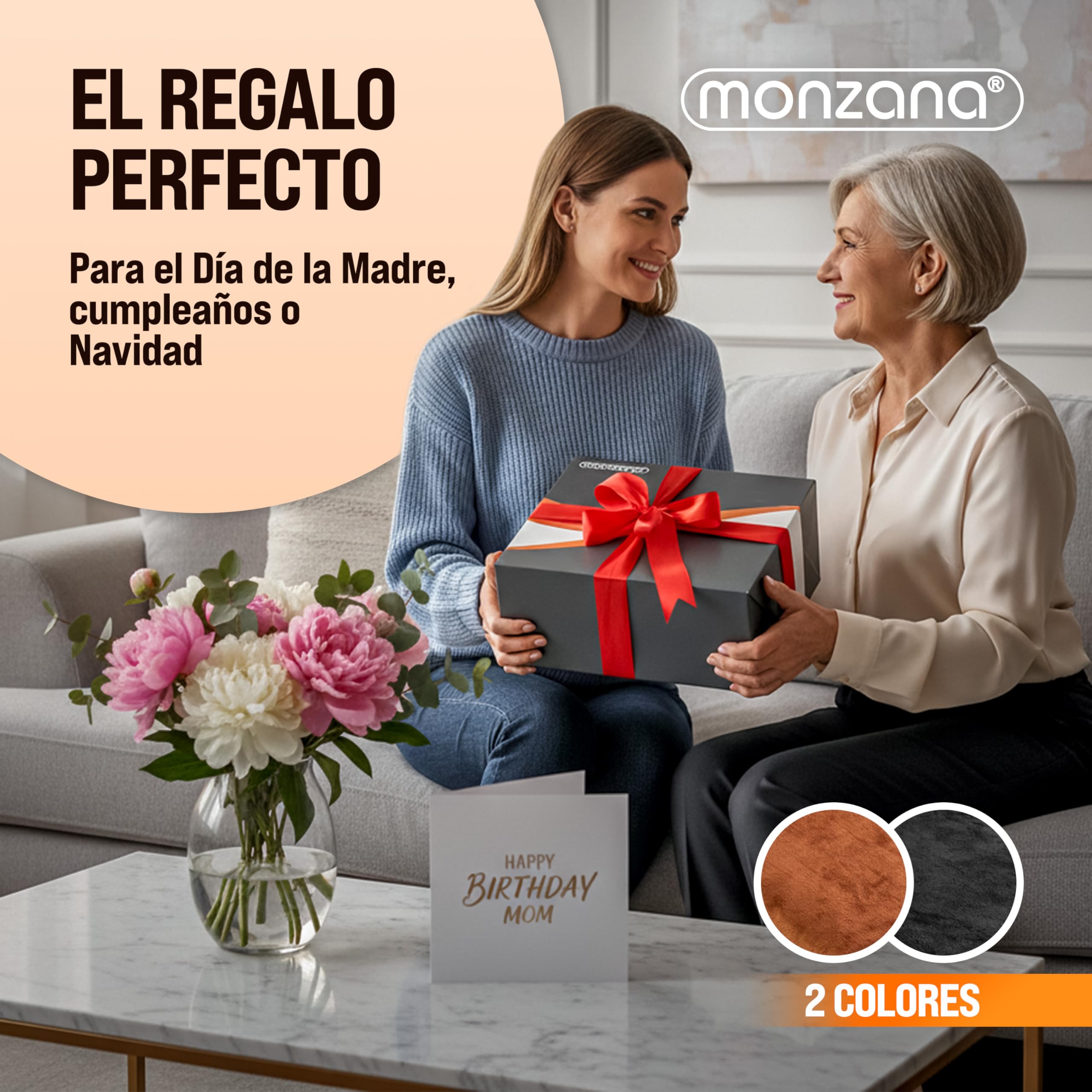 Monzana® Manta Eléctrica Térmica Apagado Automático Calienta Camas 180x130cm 10 Niveles de Calor Protección Sobrecalentamiento Hogar Antracita