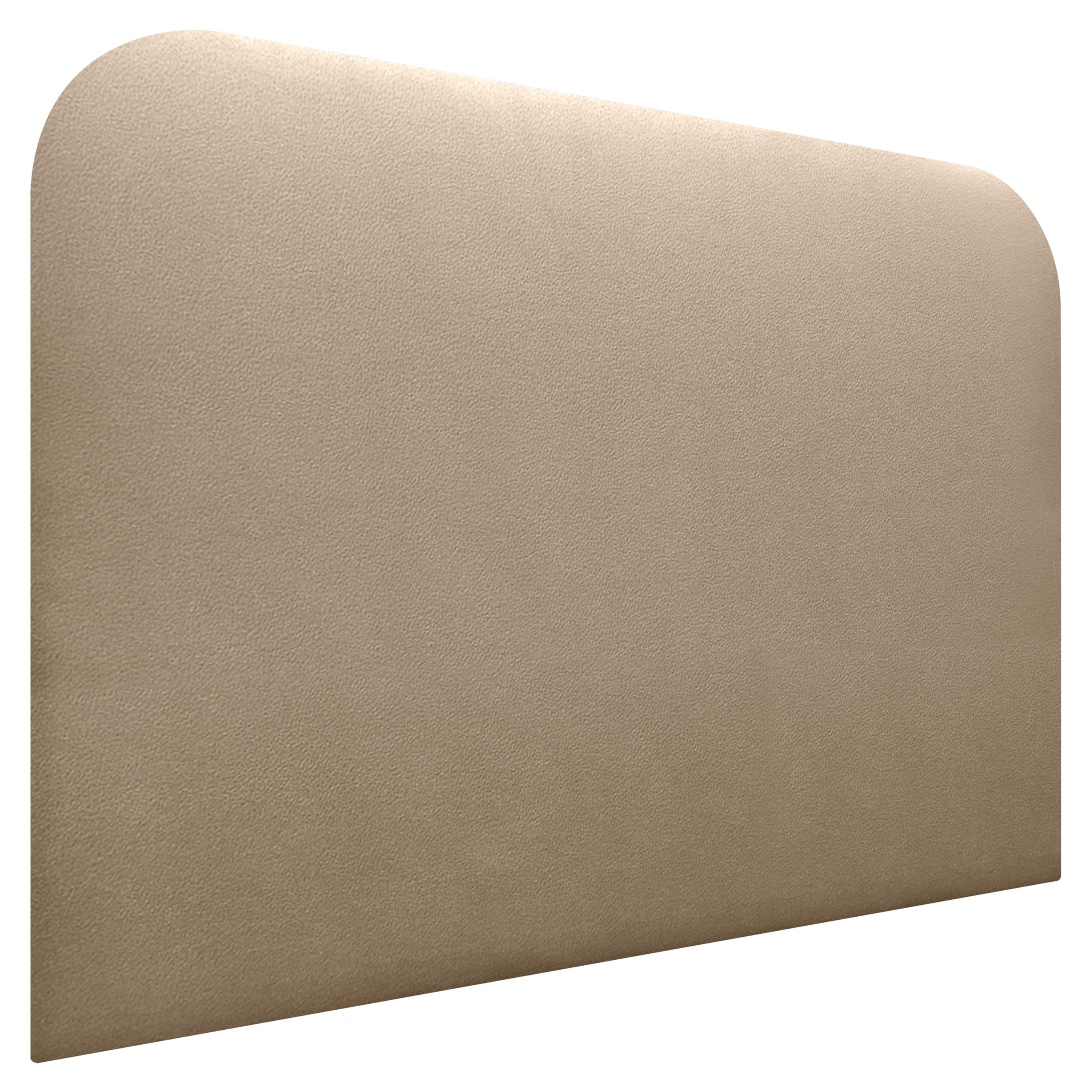 DHOME Cabecero Tapizado Liso Curvo Polipiel 70cm Altura para Pared Acústicos Cabeceros Absorbentes Cabezal Cama Dormitorio (Champán, 90cm)