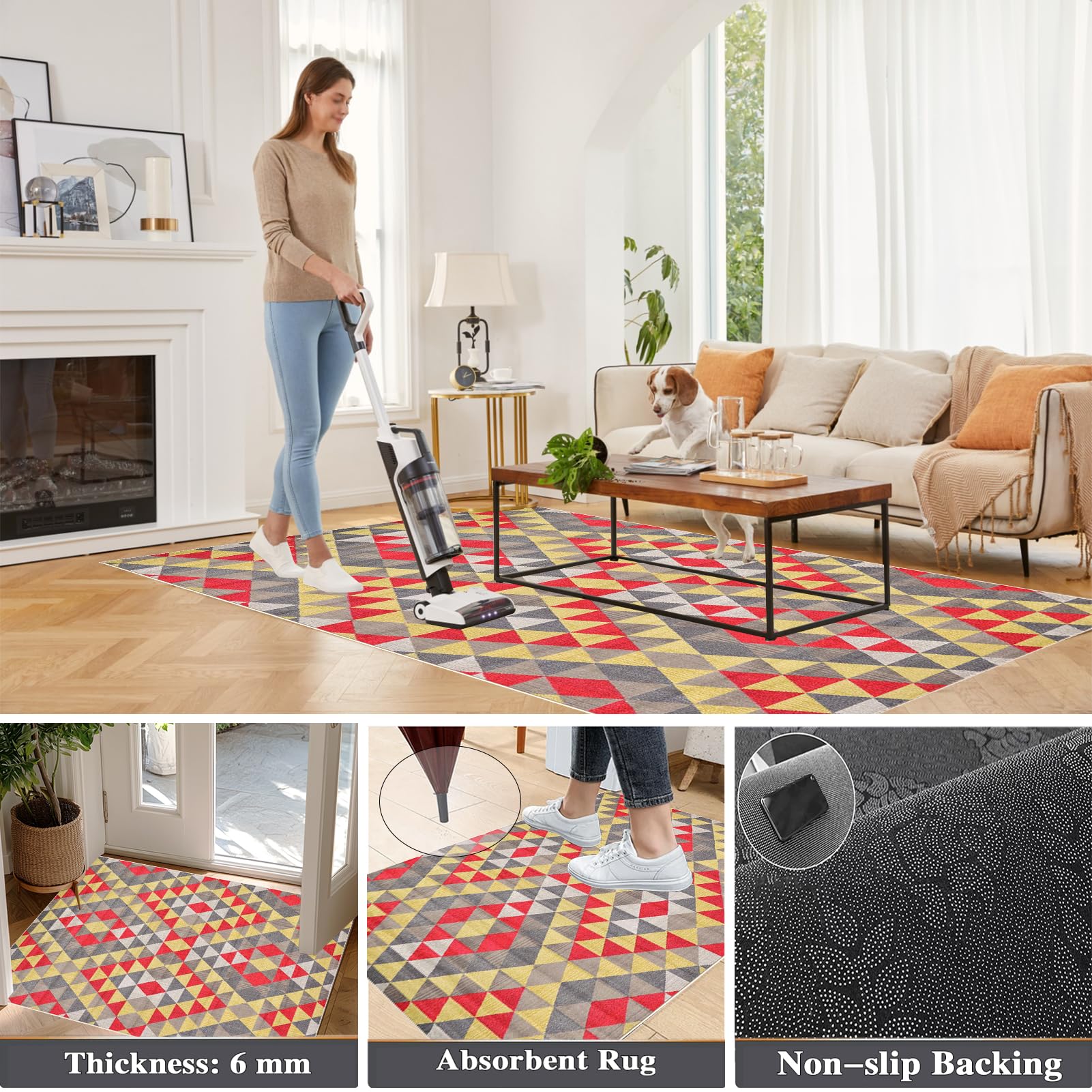 Dywan Chodnik Kuchenny Antypoślizgowy Dywan Korytarz Dywan Runner Chodnik Dywan Wejście Długi Korytarz Dywan Dywan Do Salonu Sypialnia Wejście Wnętrze 60 x 150 cm