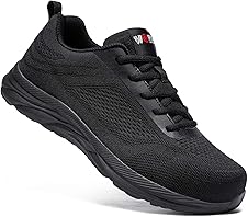 [54% off] LARNMERN Slip On Steel Toe Shoes Men Lightweight Comfortable Lounging Walking Sneakers Steel Toe Loafers