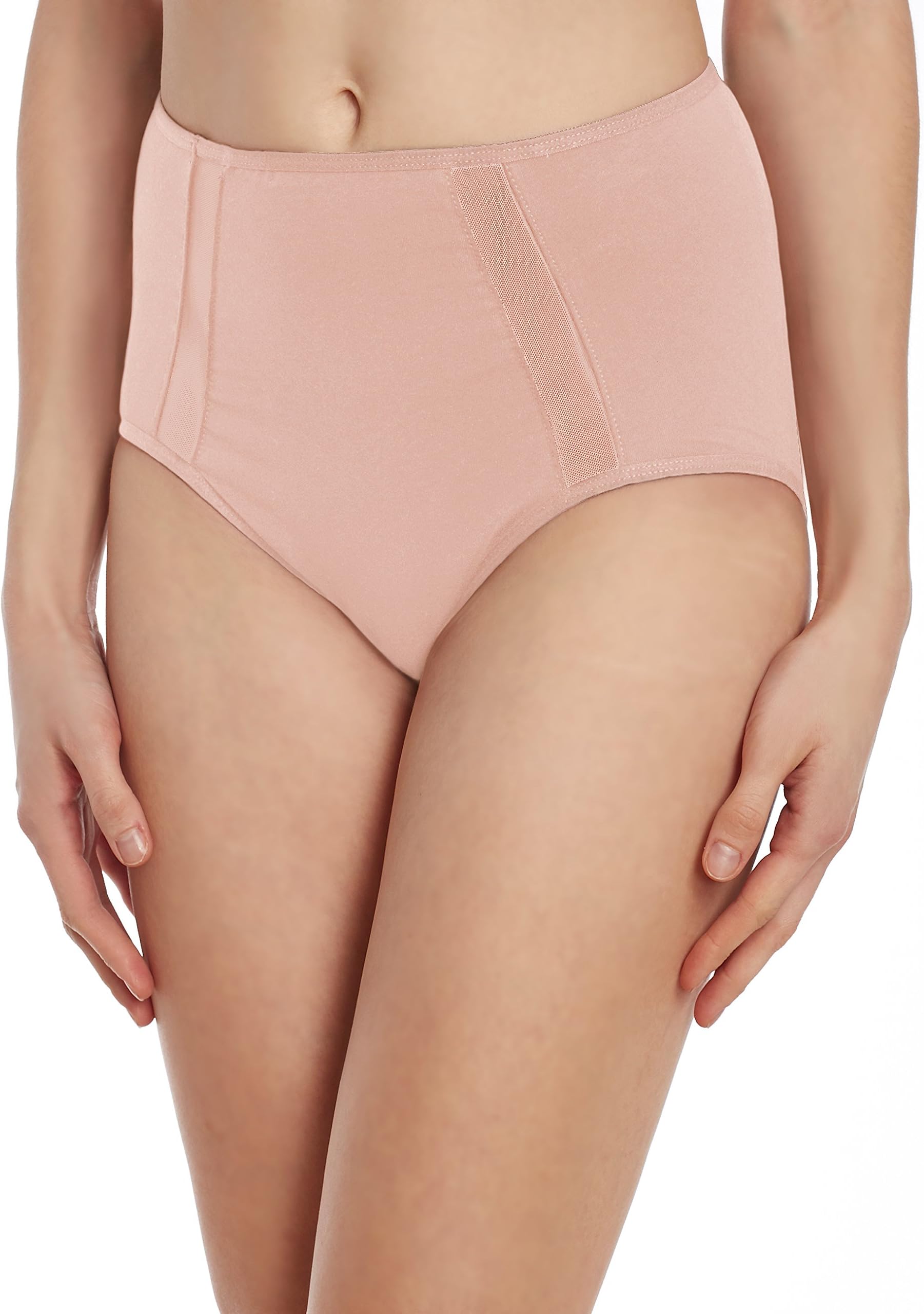 Women's Mesh Panty Briefs - 3 Pack Panties, Soft Cotton Underwear for Women Dirty Pink