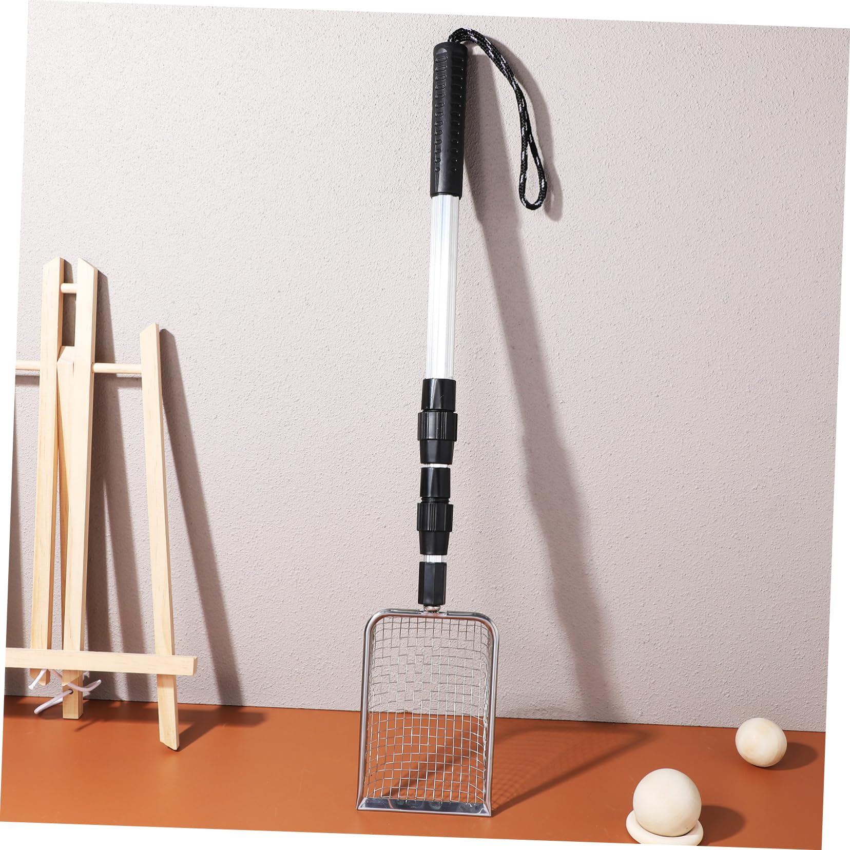 TOYANDONA 2 Pièces Pelle à Litière pour Chat avec Poignée et Maillage Dense Outil de Nettoyage pour Boîte à Litière Noir