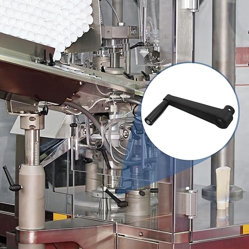 Miniatura 4 de uxcell Mango de máquina giratorio de 0.630 x 7.559 in (diámetro x L), mango de manivela de torno universal para máquina de molienda de torno