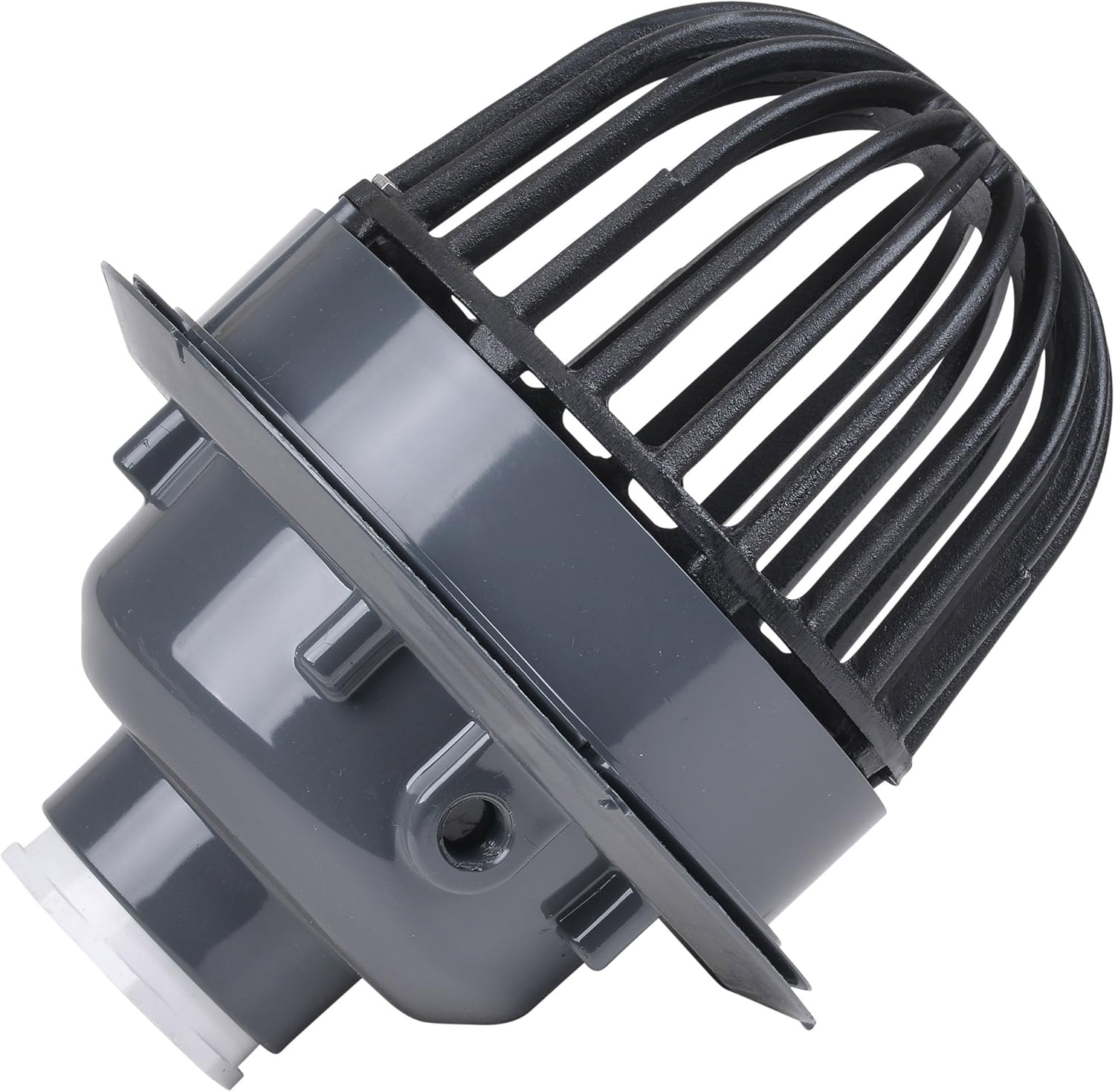 Oatey 78042 PVC Roof Drain with Cast Iron Dome and Dam Collar, 2-Inch 2 Inch White