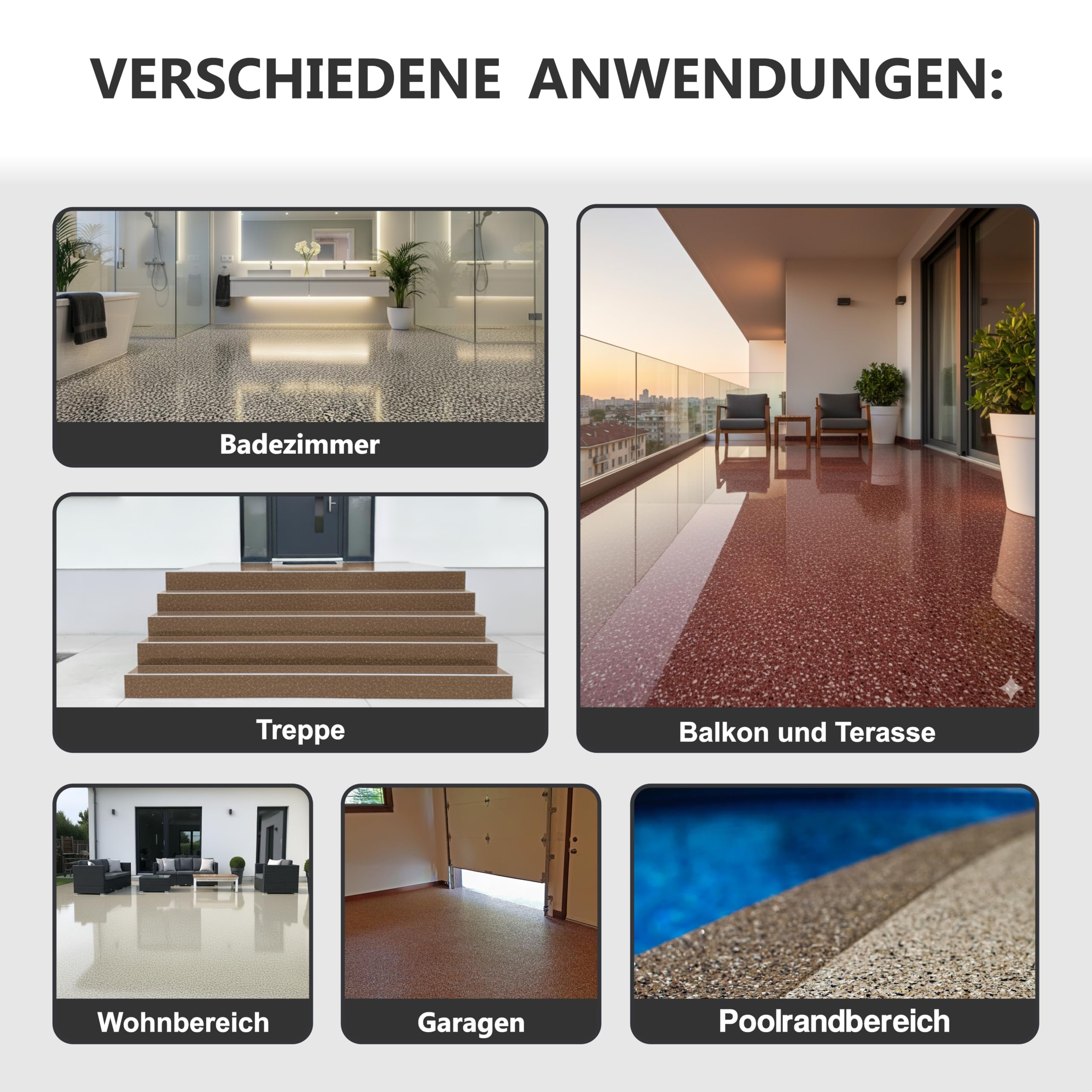 2K Epoxidharz Steinteppich Porenfüller Bodenbeläge Steinboden Treppe W731-9Kg