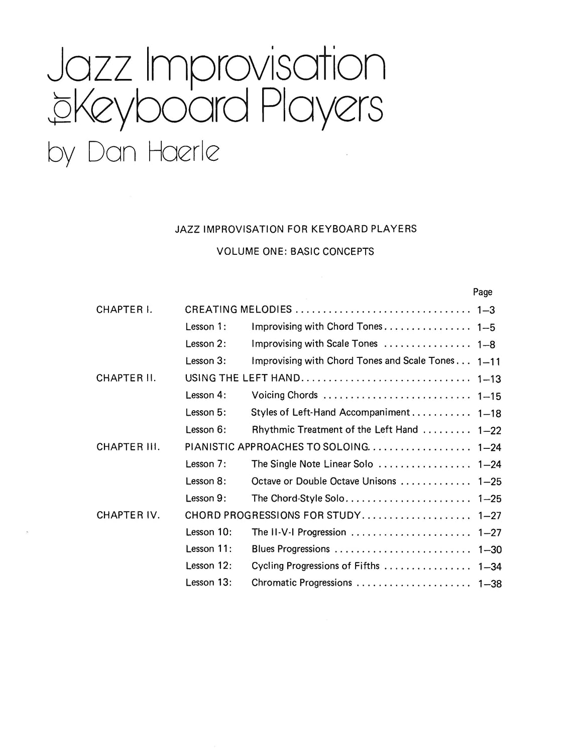 Jazz Improvisation for Keyboard Players: Complete Edition