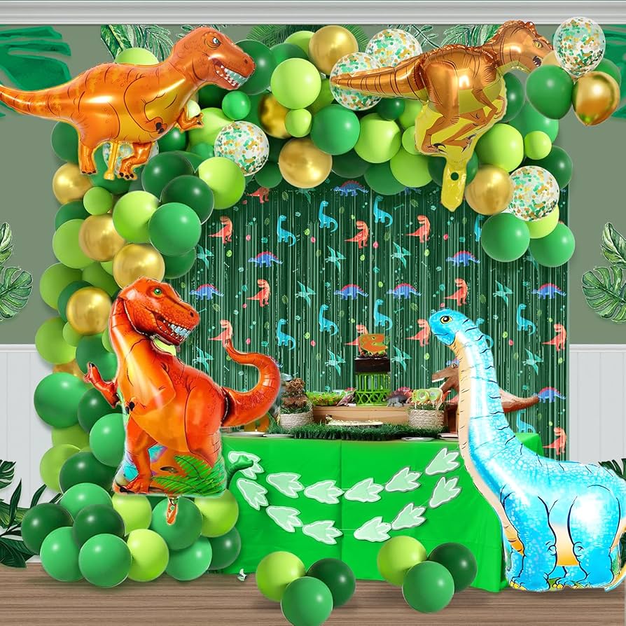 Amazon.com: AIBIIN 95pcs Dinosaur Birthday Party Decorations