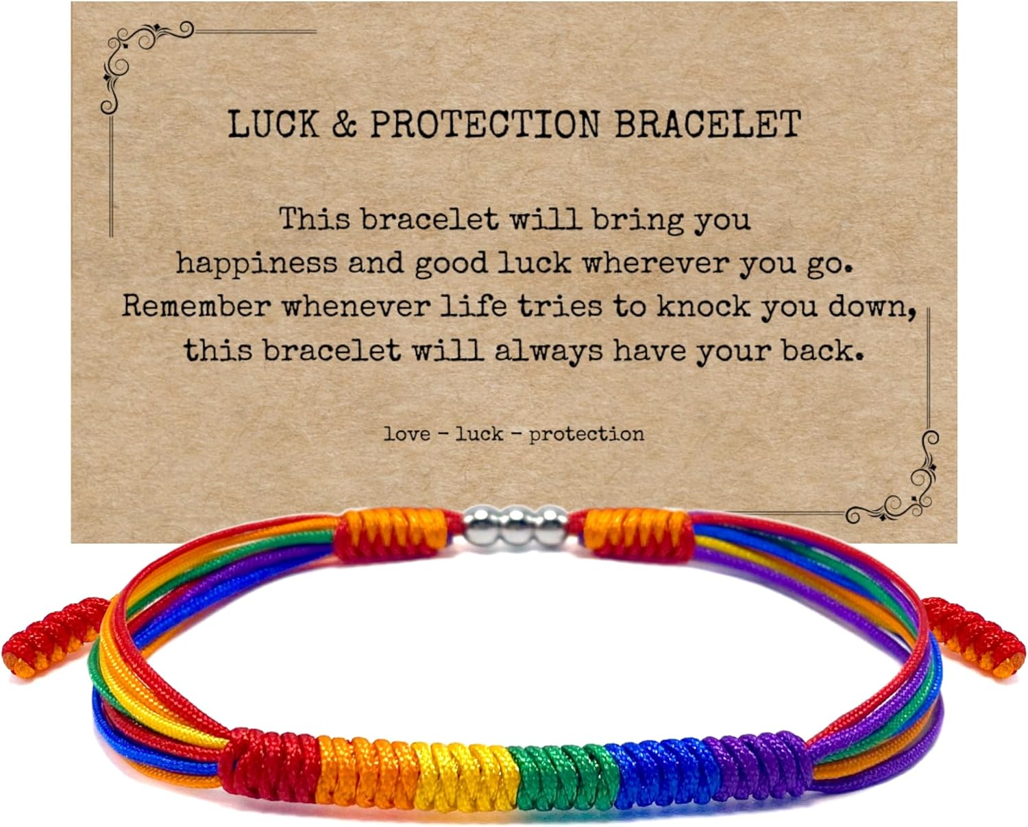 LAMIBEE LGBTQIA Pride, Bisexual, Pansexuality, Asexual, Lesbian, MLM Progress Flag Code Bracelet, Boho Style Rope Women Men Thread for Him Her, Pride Month