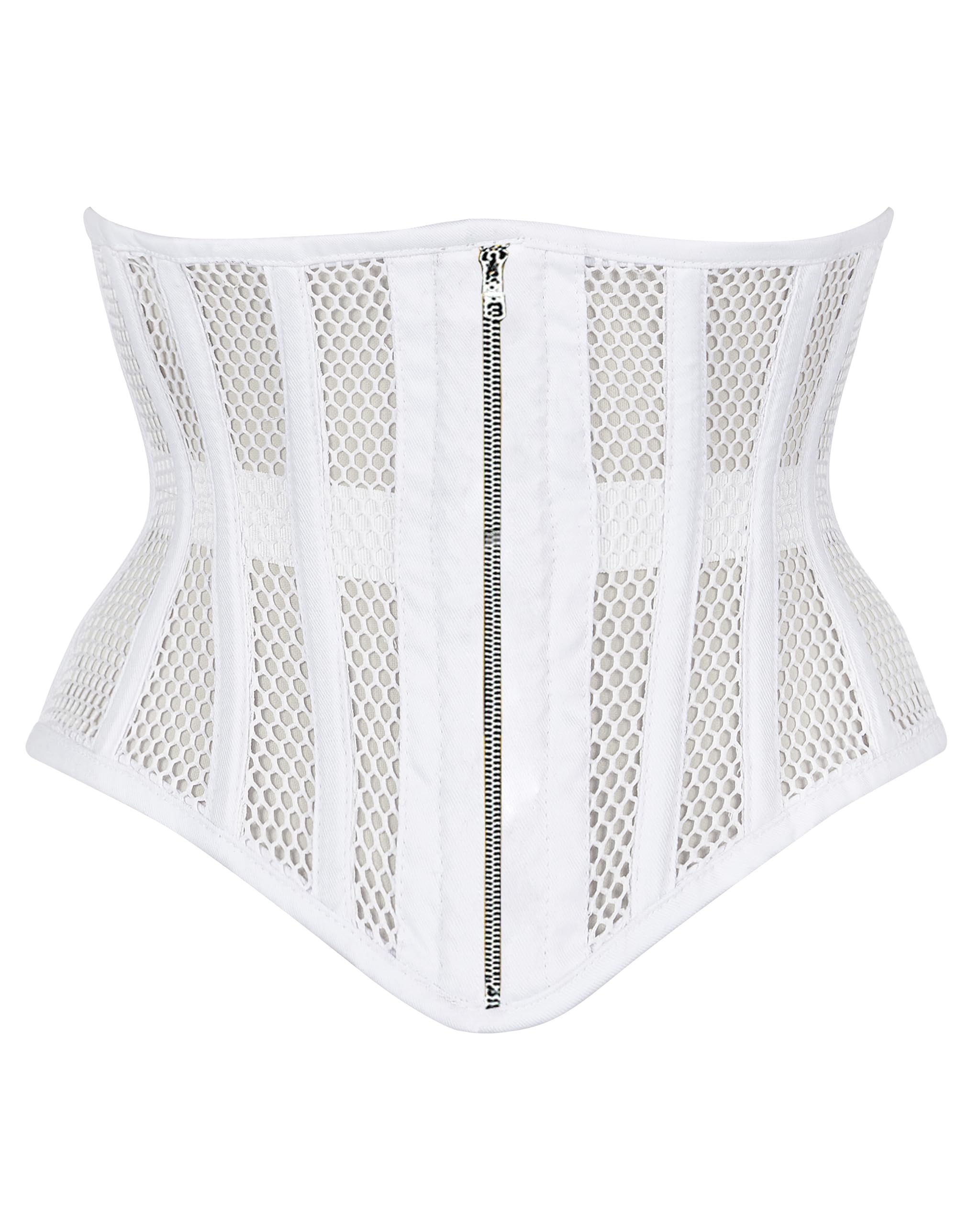 Heavy Duty Underbust Steel Boned Waist Trainer Cincnher Womens Waspie Mesh Corset