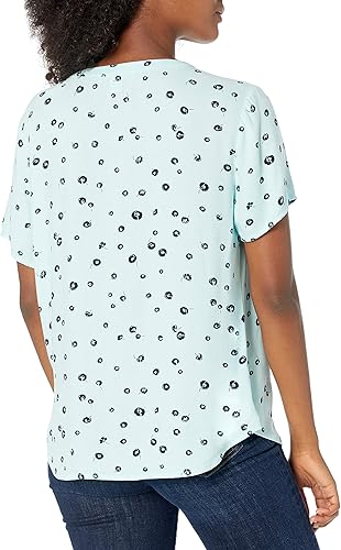 Vista 3 de Tienda Essentials - Blusa tejida de manga corta para mujer