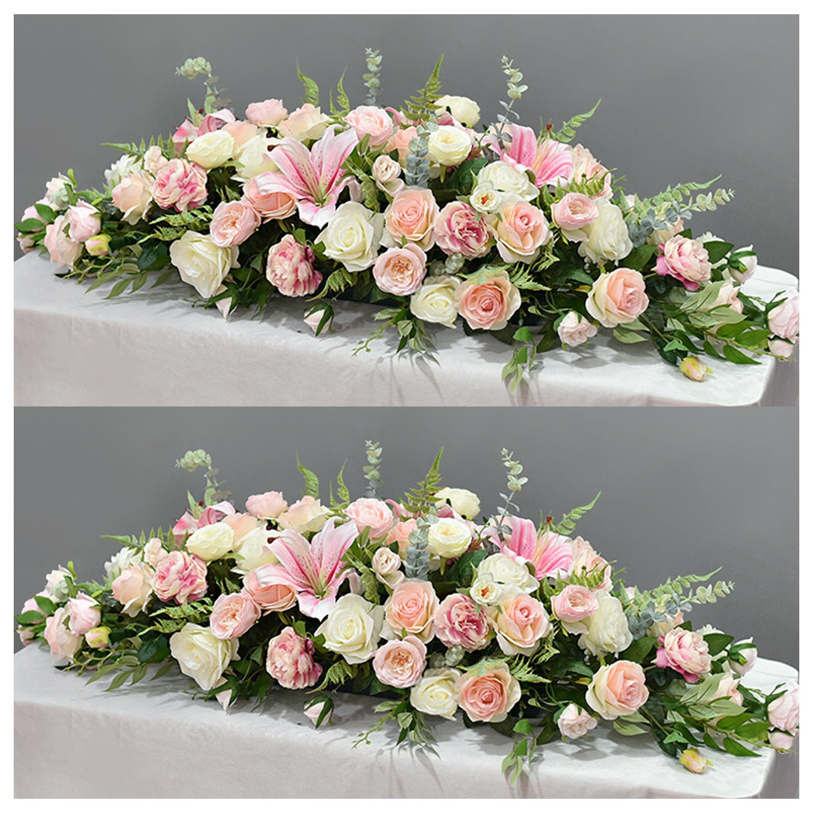 Business Venue Floral, Corporate Table Decor, Office Meeting Arrangement, Faux Floral Decoration For Events And Offices, Business Venue Setup, Corporate Meetings, Hotel(Size:110*40*30cm,Color:B-2 PCS)