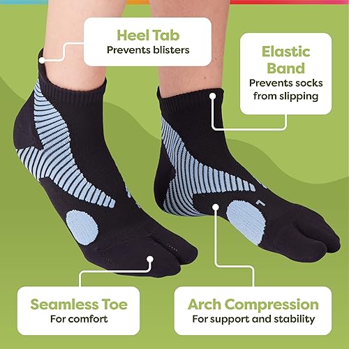 Miniatura 4 de ZenToes Padded Bunion Relief Socks for Women and Men, Big Toe Separator, Built-In Bunion Protector, Moisture Wicking - 1 Pair