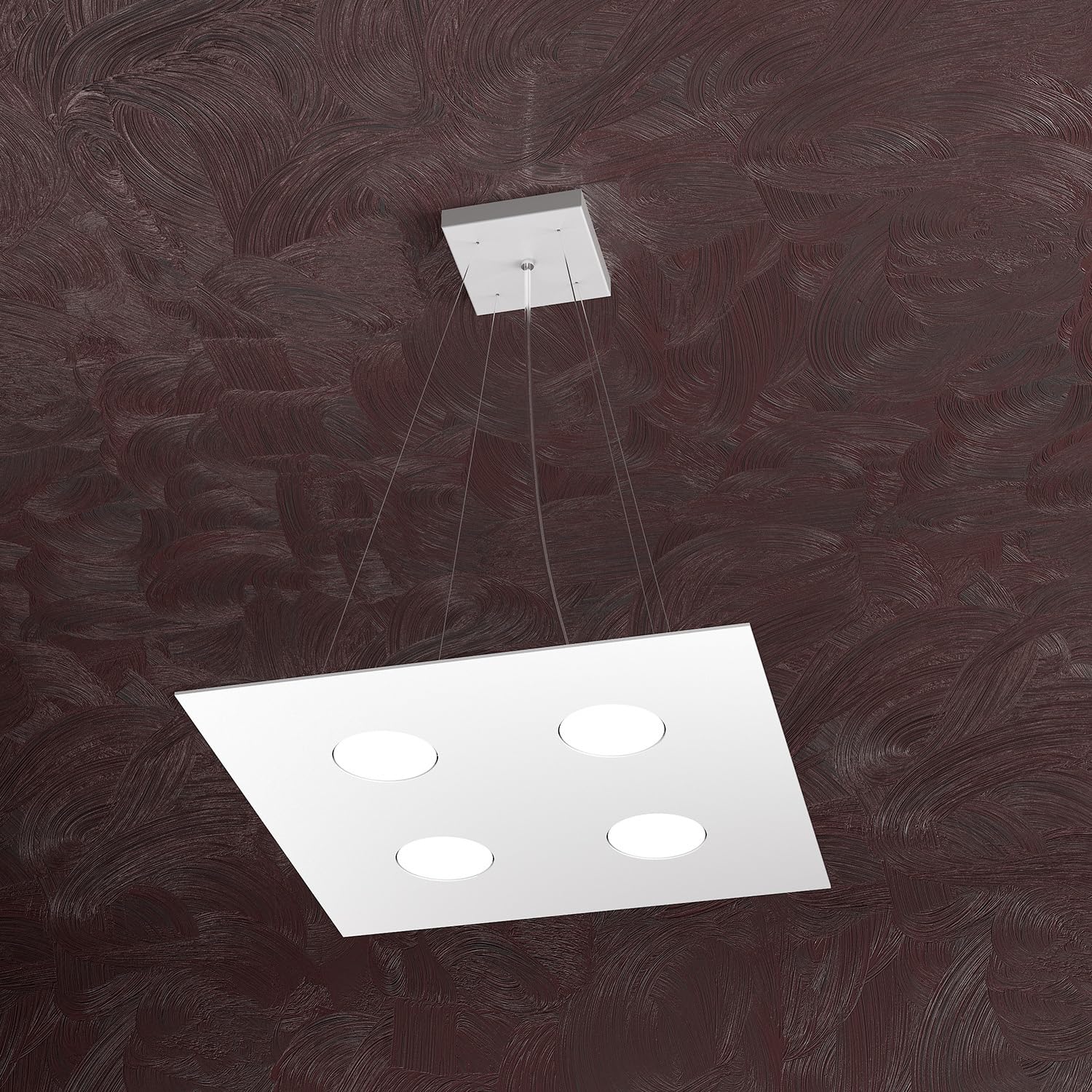 Lámpara LED moderno cuadrado 40 cm plafón de techo interior dormitorio 4