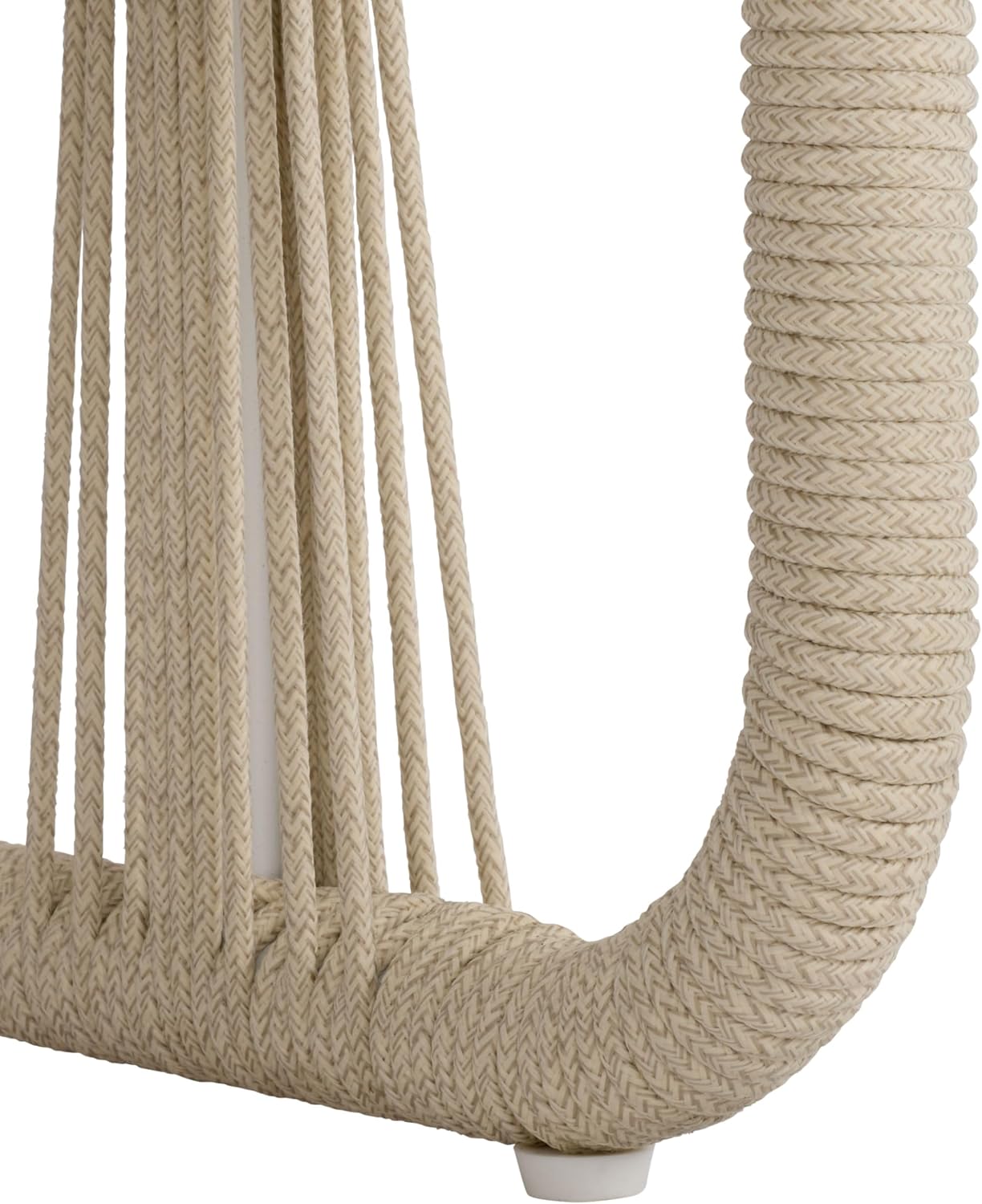 SAFAVIEH Couture Outdoor Patio Furniture Collection - Franklyn Rope Accent Chair, White Aluminum Frame with Beige Woven Rope & Cushions, Fully Assembled (CPT4014A)