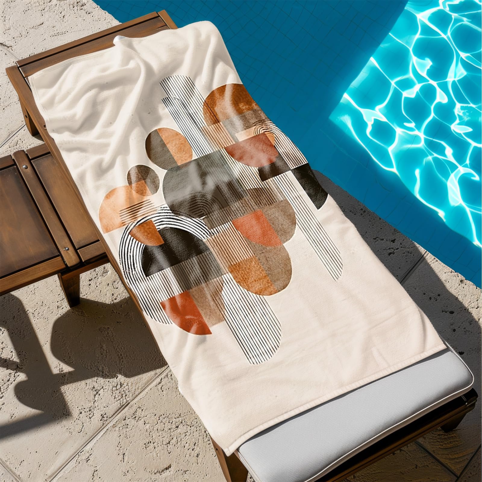 Genérico Toalla Playa 180X100 Patrón Naranja Grande Toallas de Piscina Grandes Anti Arena Secado Rápido Gimnasio Hombre Mujer Lavable A Máquina Regalo