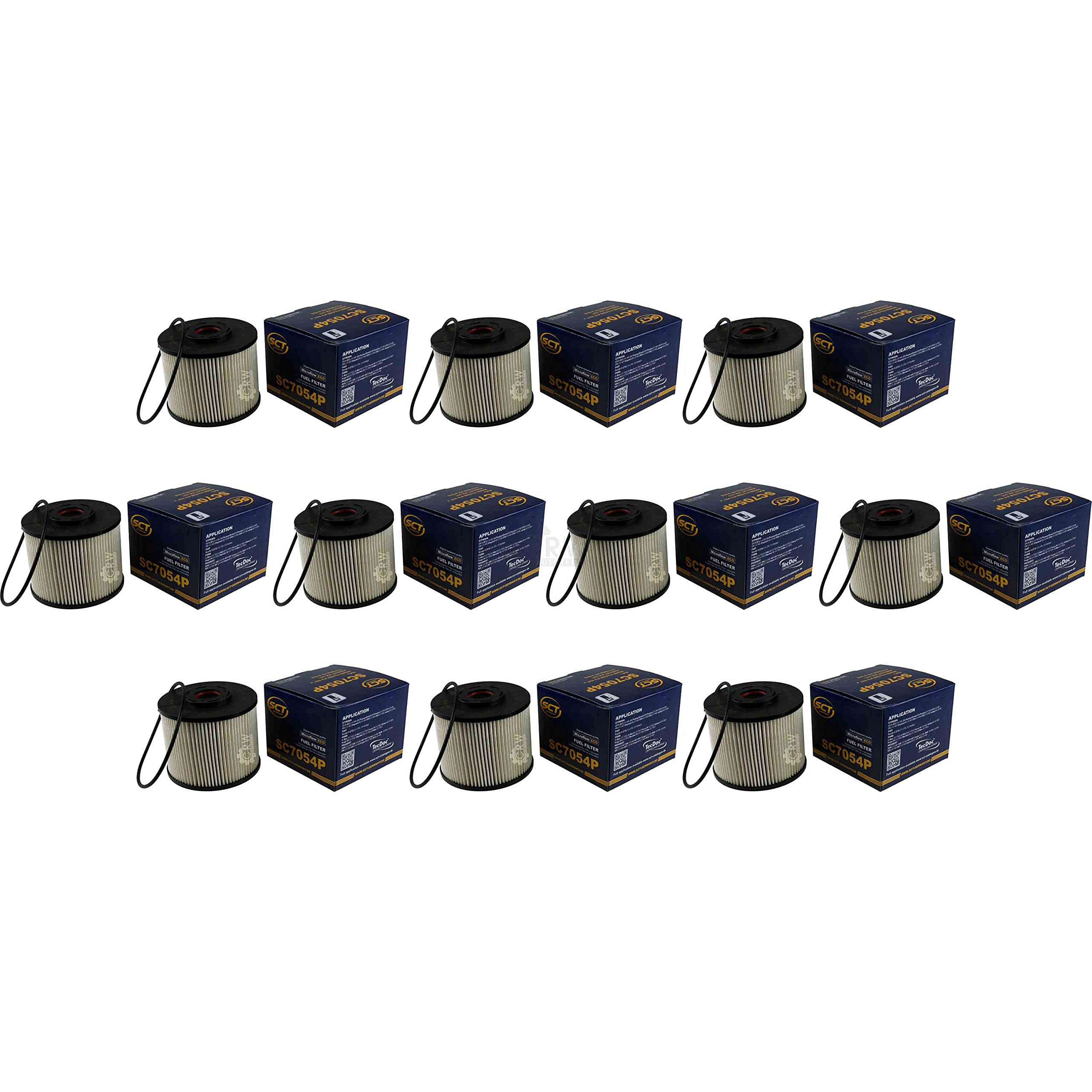 QR-Parts Set 85499506 SC 7054 P 10 filtros de combustible diesel y gasolina SCT originales