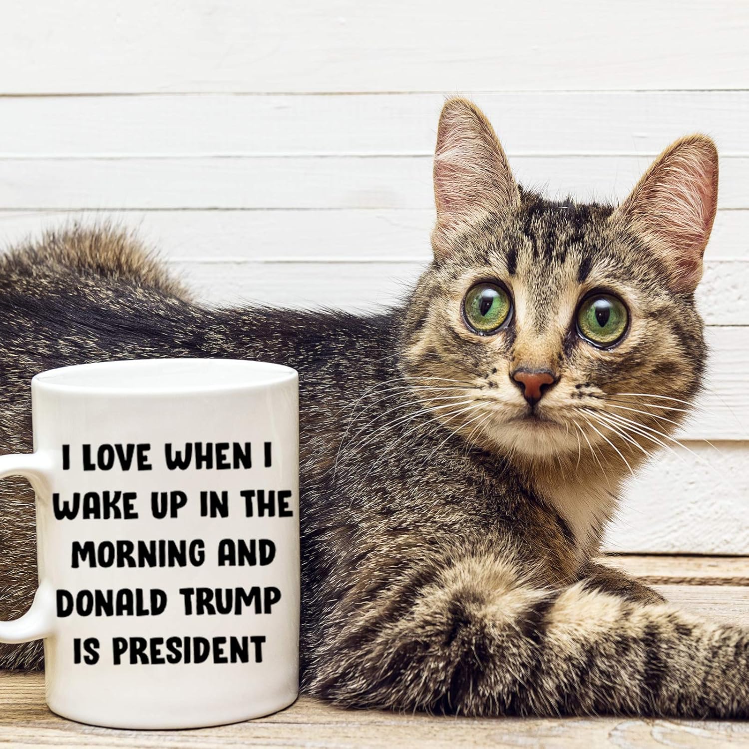 Prоmо 40% оƒƒ I Love When I Wake Up In The Morning And Donald Trump Is President - Funny Trump Mug - 11 oz Coffee Mug - Great Gift for Wife, Husband, Mom, Dad, Co-Worker, Boss, Teachers Friends by Mad Ink Fashions