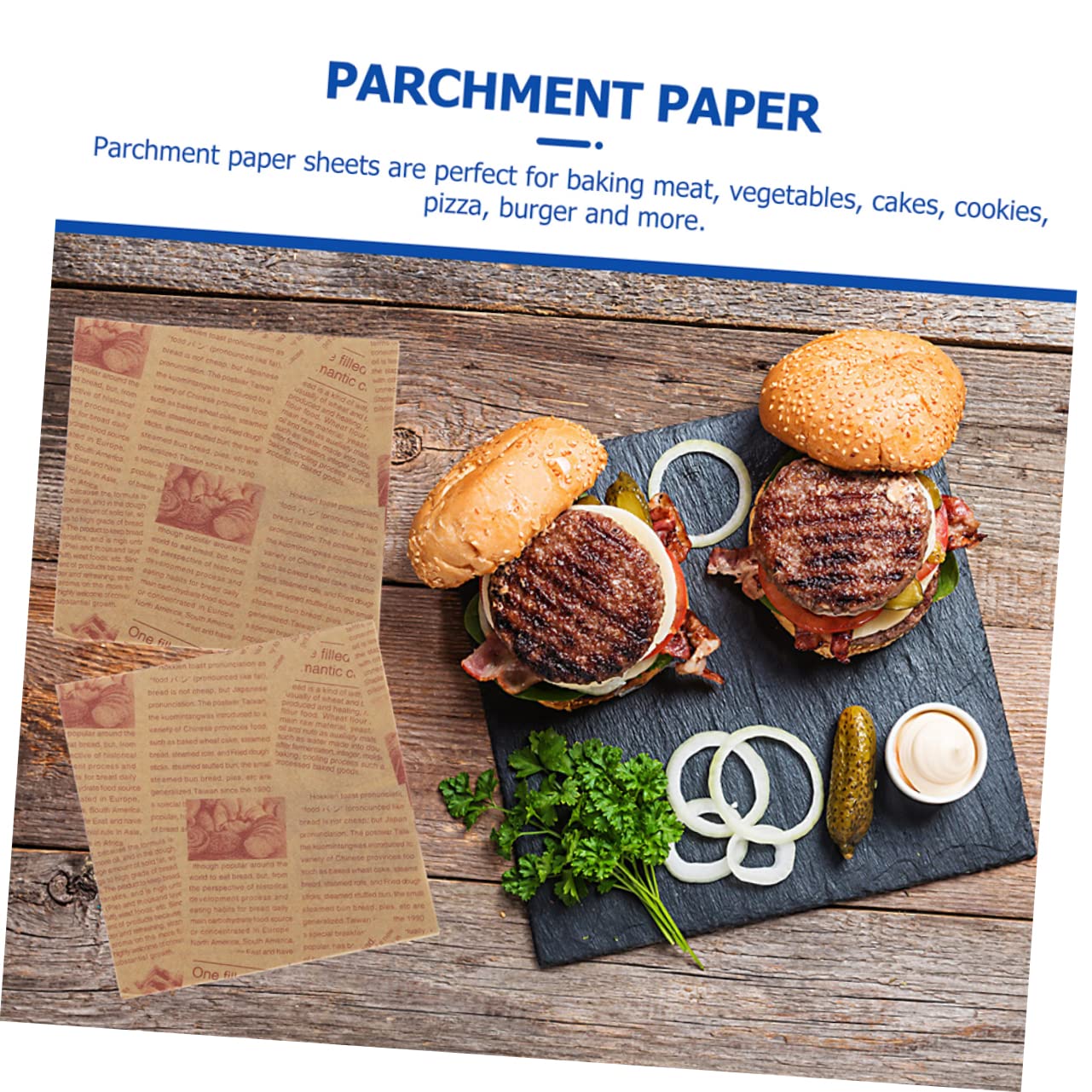 200pezzi Pz Parchment Paper Sheets Carta Da Forno e Antiaderente Per Cucina Perfetta Per Torte Biscotti e Confezioni